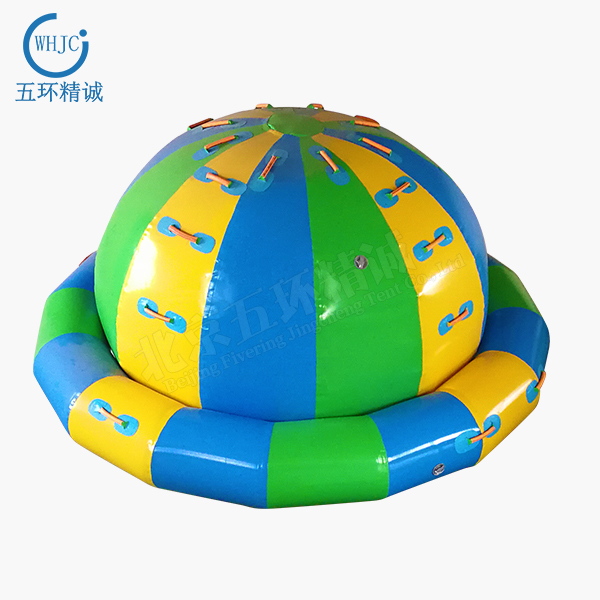 whjc460 大型支架泳池水上游乐设备充气水陀螺水上漂浮玩具百万海洋球乐园