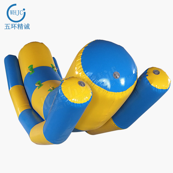 whjc459 充气水上玩具水上跷跷板香蕉船陀螺加厚充气双排跷跷板蹦床风火轮