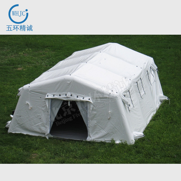 White inflatable tent